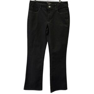 Riders by Lee Black Denim Bootcut High Rise Stretch Jeans Womens 14